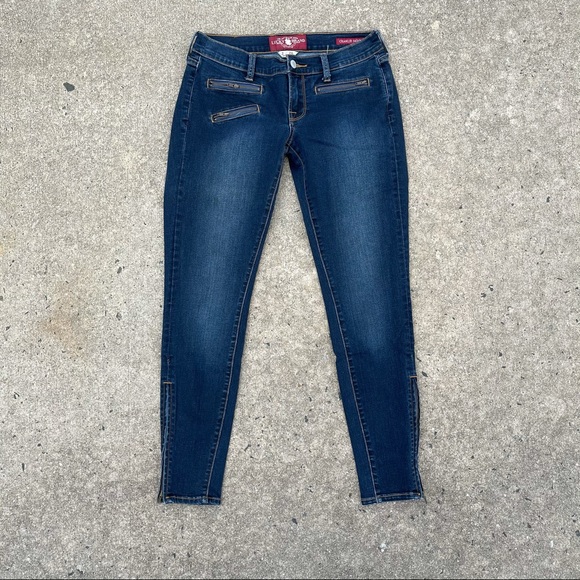 Lucky Brand Charlie Skinny Jeans with Zippers 2/26 - Picture 2 of 10